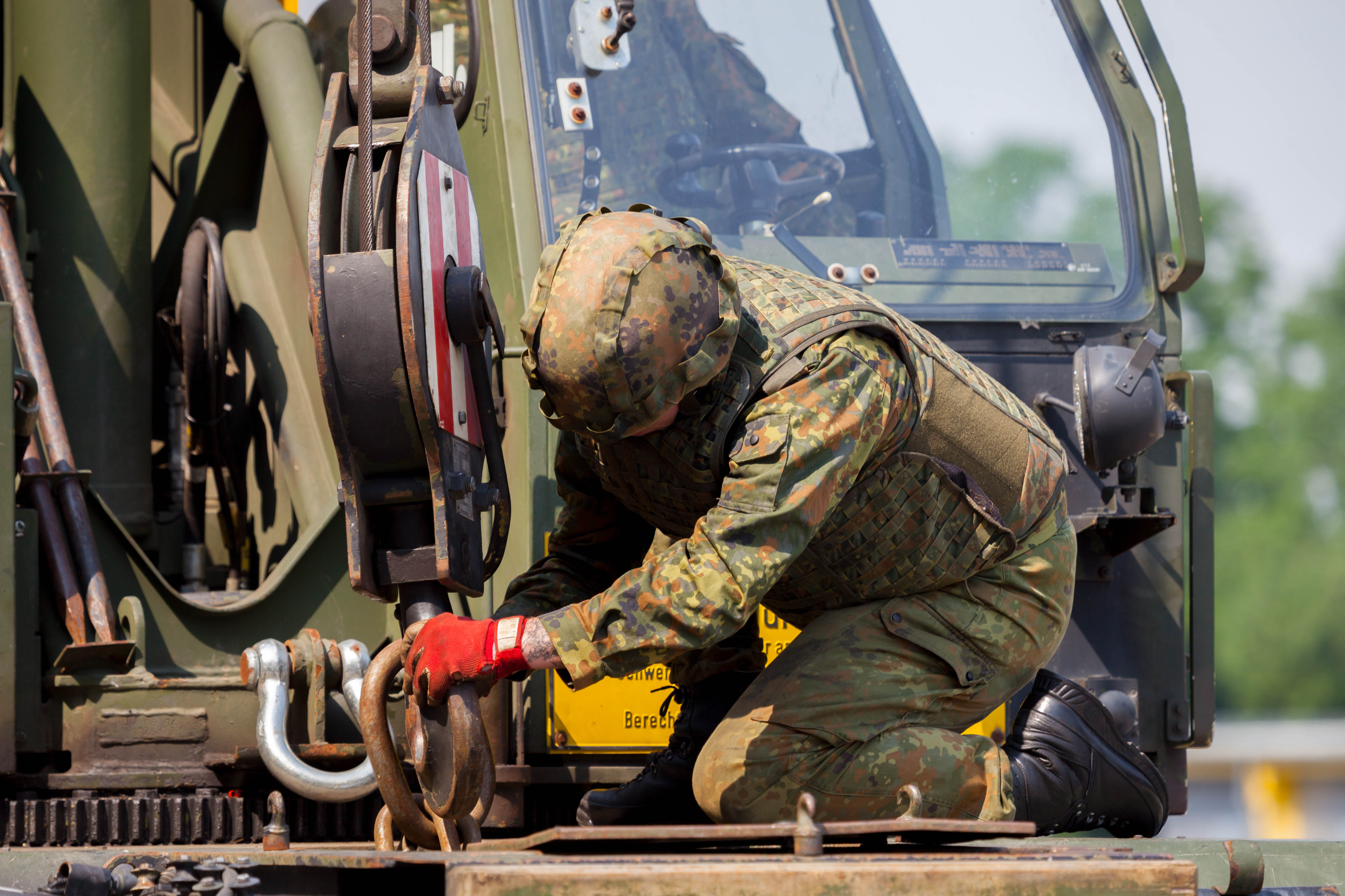 Soldat bei der Arbeit